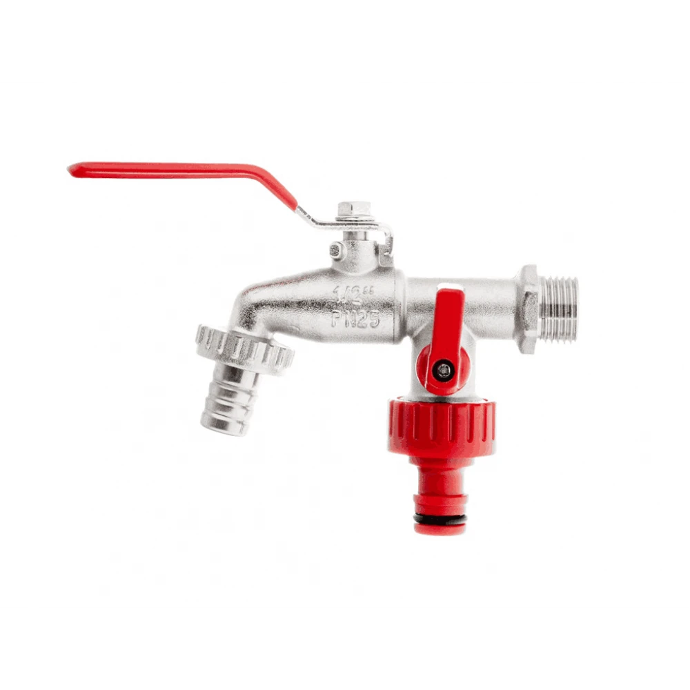 Комплект сферичен кран за маркуч + бърза връзка - G70190