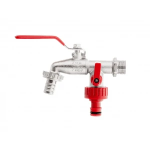 Комплект сферичен кран за маркуч + бърза връзка - G70190