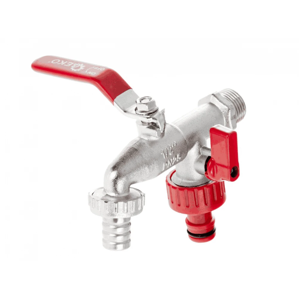 Комплект сферичен кран за маркуч + бърза връзка - G70190