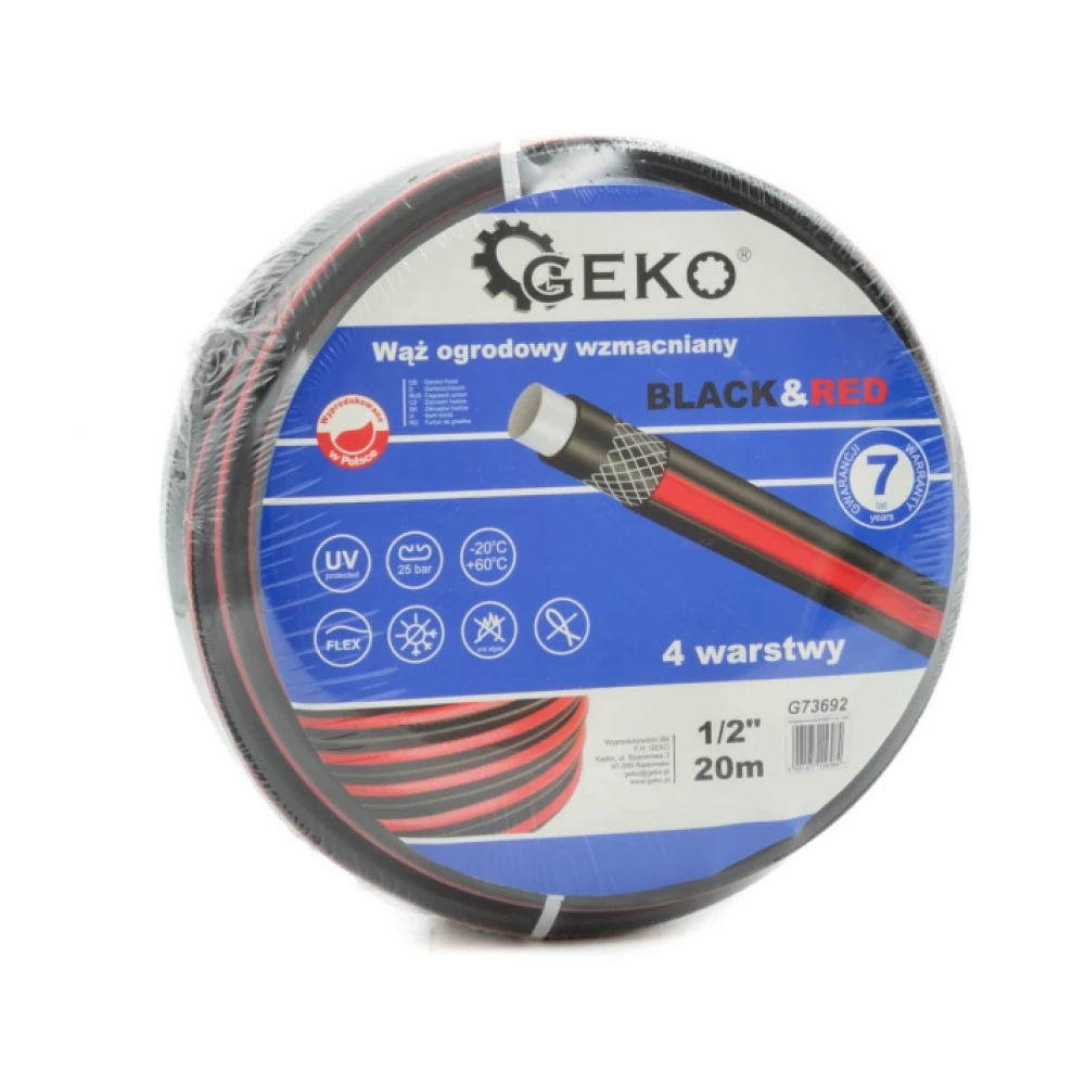 Градински маркуч BLACK&RED 1/2" 50 м GEKO G73694