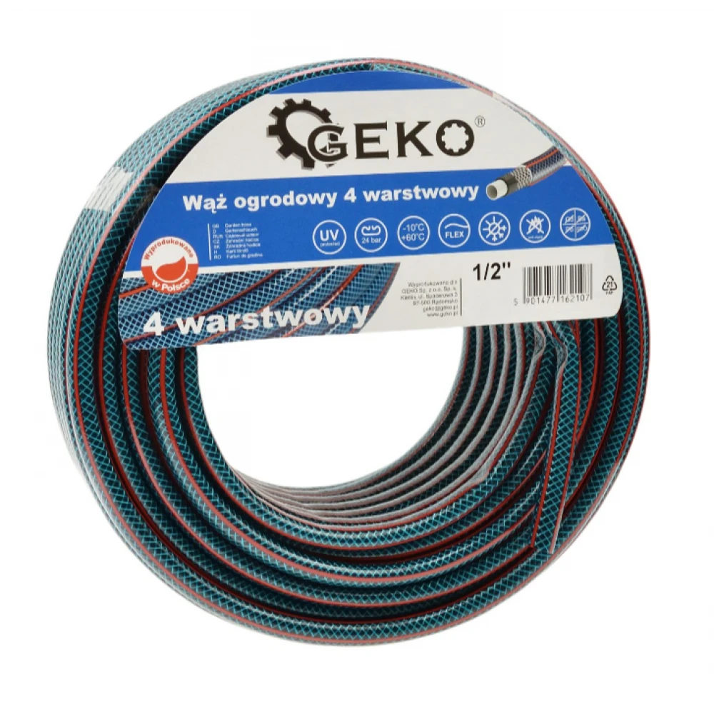 Градински маркуч 4-слоен 1/2" 30 м GEKO G73783