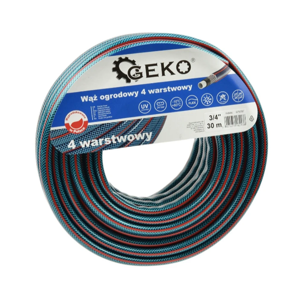 Градински маркуч 4-слоен 3/4" 30 метра GEKO G73787