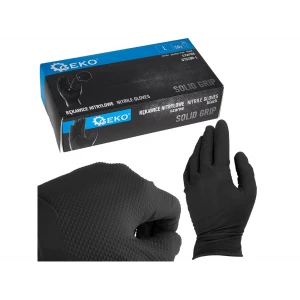Нитрилни ръкавици SOLID GRIP 50бр., размер L, черни - G75200-L