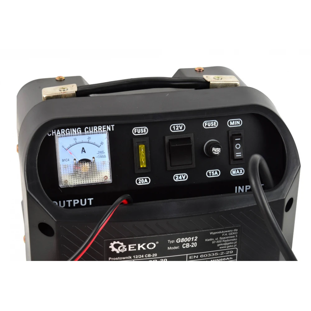 Зарядно за акумулатори / кола 12/24V CB-20 - GEKO G80012