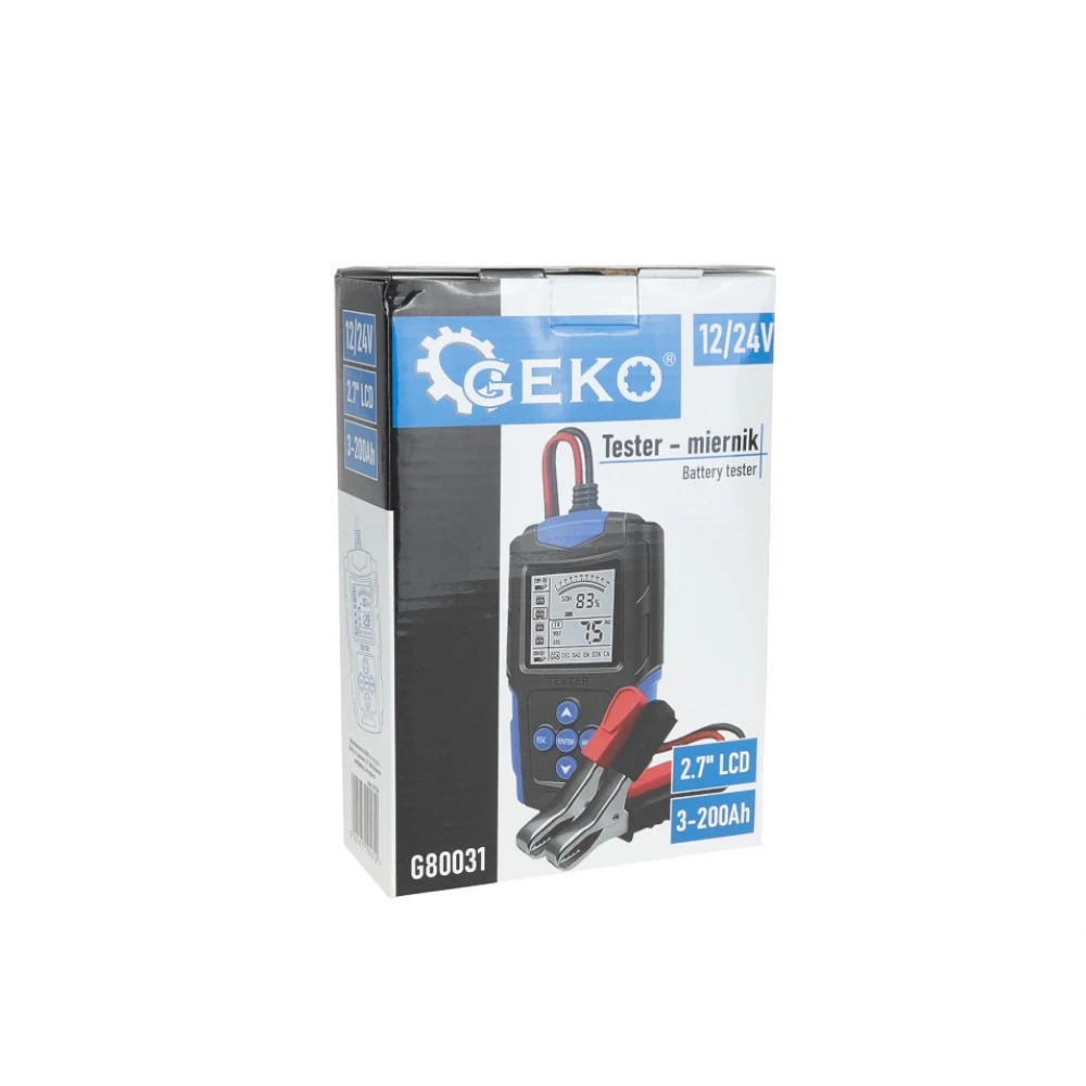 Тестер за проверка на акумулатори LCD 12/24V 3Ah-200Ah - G80031