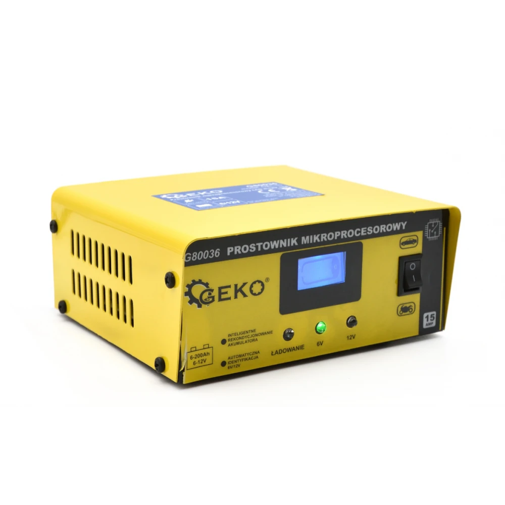 Зарядно за акумулатрои LCD с микропроцесорен 6/12V 15A, 6-200 Ah - G80036