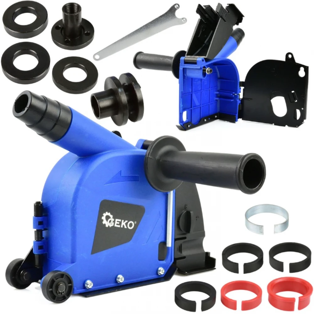 Прахоуловител за ъглошлайф, 125 мм/115 мм 6 адаптера 38-48 мм - G80258