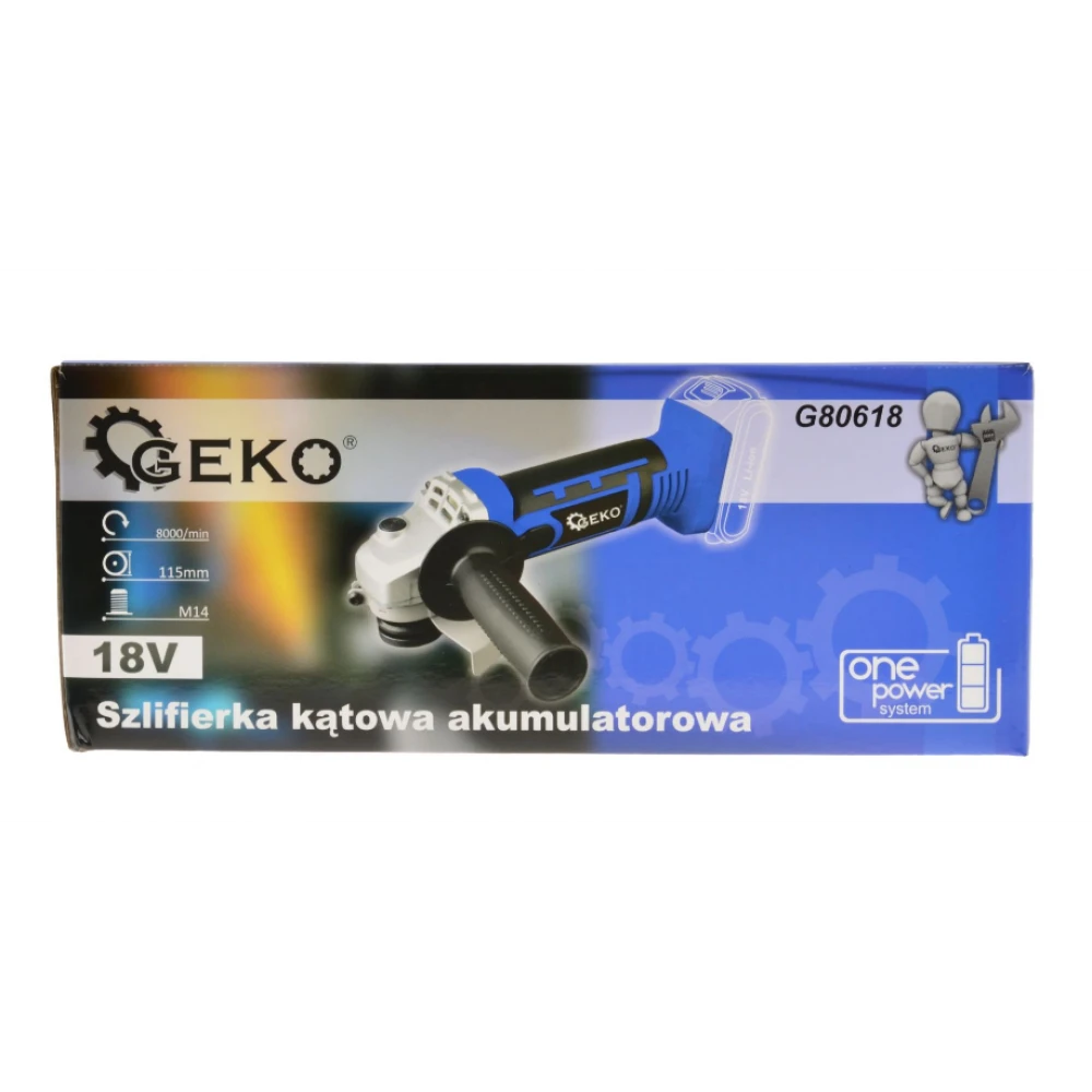 Комплект ъглошлайф, 115 мм, 18 V, батерия 2 Ah, Li-ion - G80618