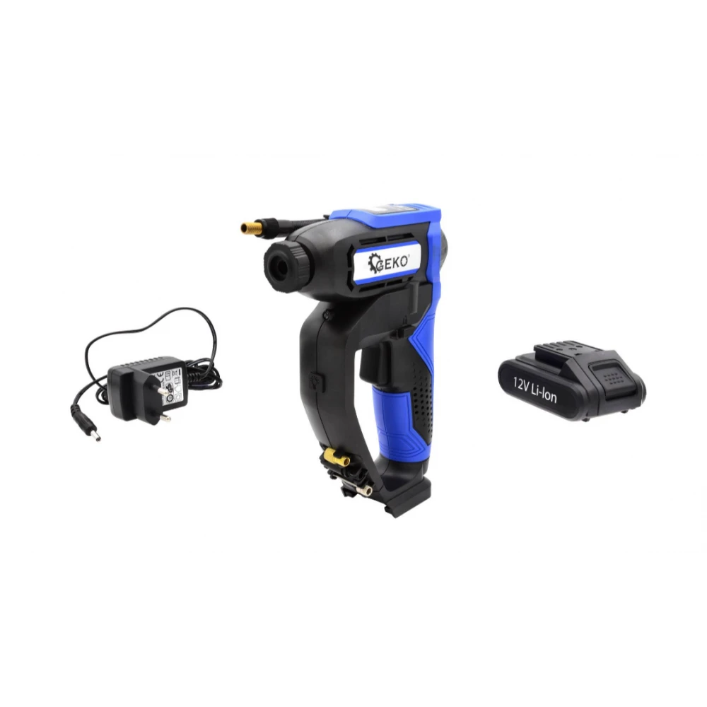 Безжичен акумулаторен компресор 12 V LCD 150 PSI GEKO G80652