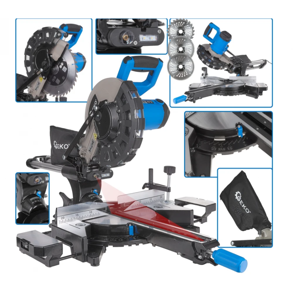 Потапящ циркуляр / трион 2000W 255 мм, LED, с лазер - G80821