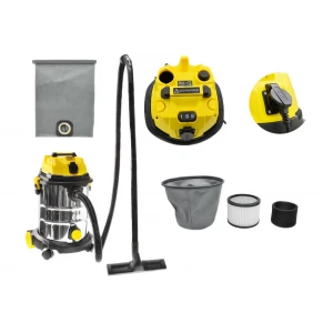 25 л индустриална прахосмукачка с филтърен шейкър за сухо и мокро почистване GEKO G81086