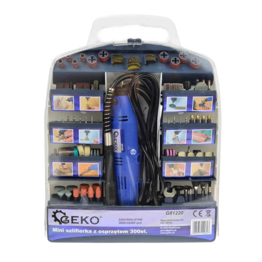 Мултифункционален прав шлайф с аксесоари 300 бр. - G81220