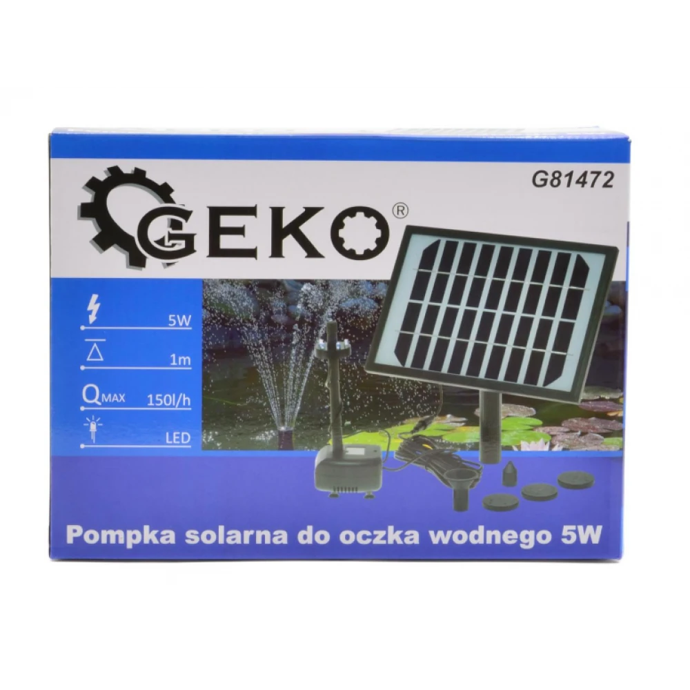 Соларна помпа за фонтани 5 W GEKO G81472