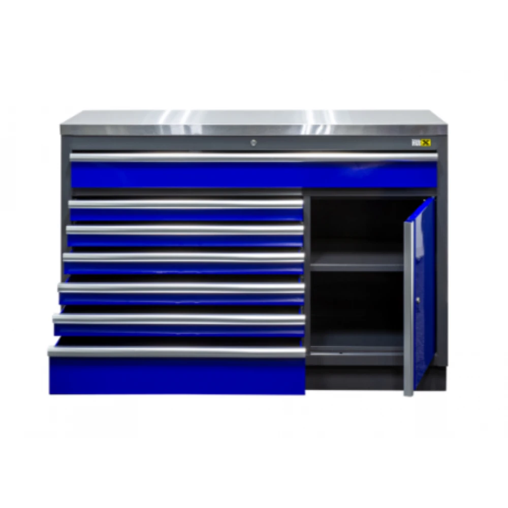 Шкаф за инструменти, широк със 7 чекмеджета и 1 врата - GC13L7S