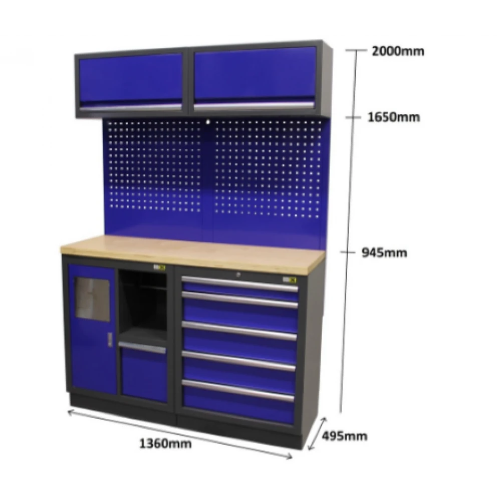 Модул за професионално обзавеждане на работилници с 5 чекмеджета - GCMOD1