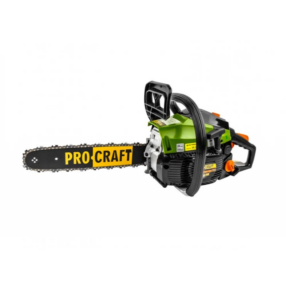 GS-58X PROCRAFT Бензинов трион, 57 cm³, 11 500 об./мин., 2 шини, 2 вериги (40 и 45 см)