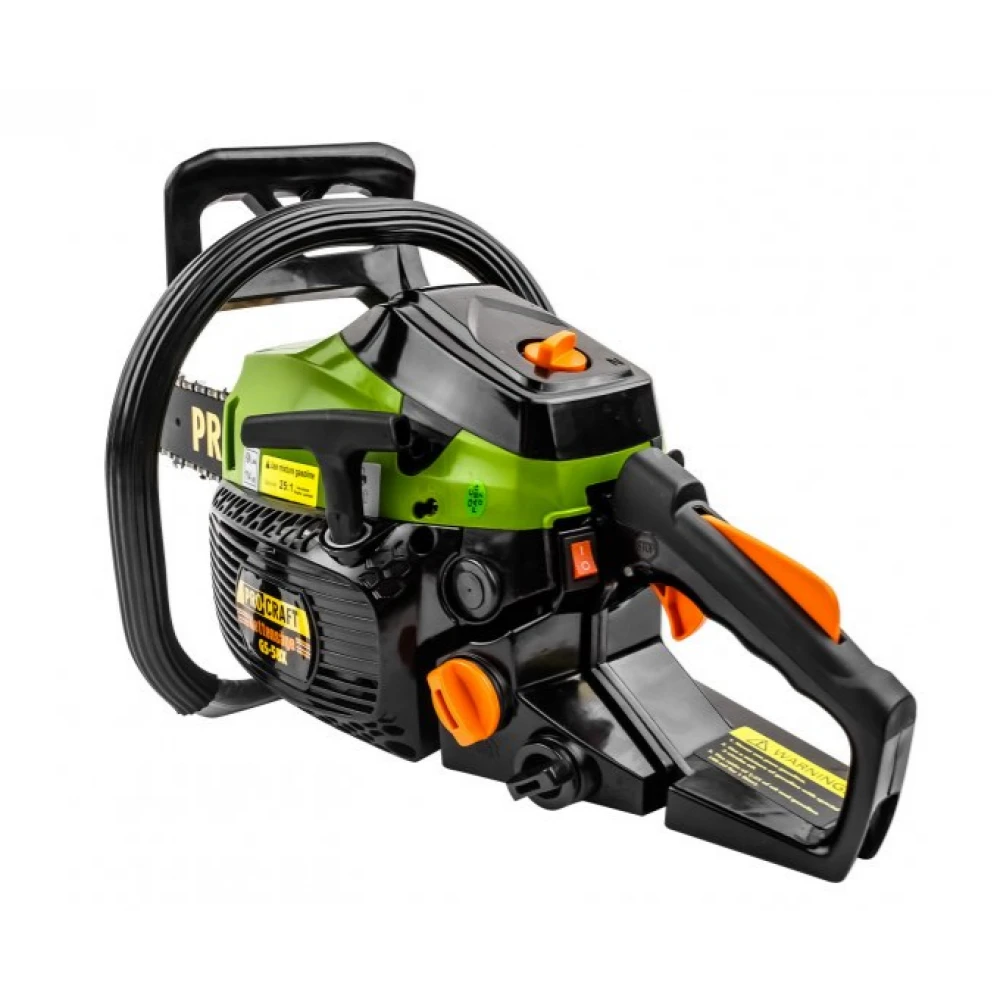 GS-58X PROCRAFT Бензинов трион, 57 cm³, 11 500 об./мин., 2 шини, 2 вериги (40 и 45 см)