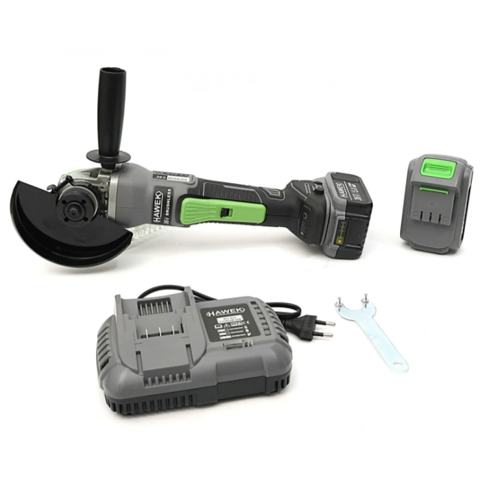 Акумулаторен безчетков ъглошлайф, 36V, 5.0Ah - HW-2024