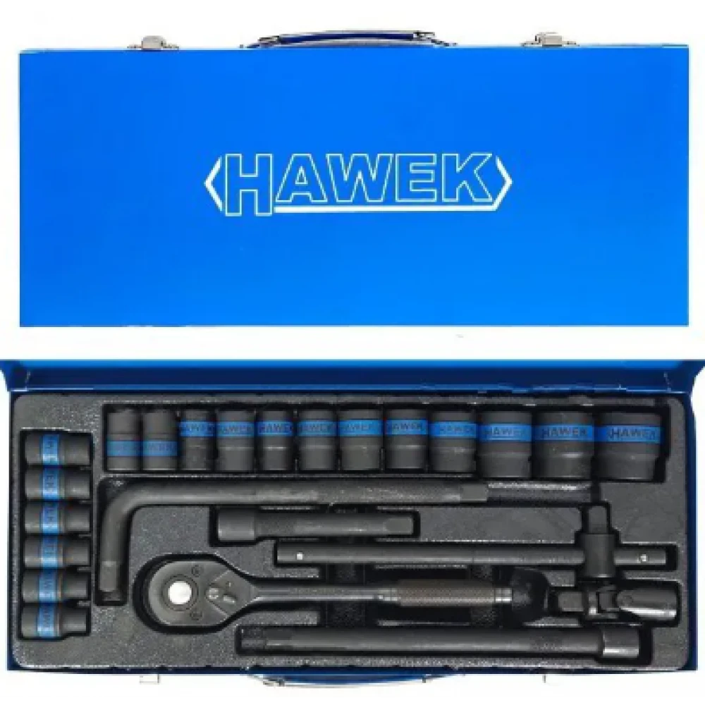 Гедоре с ударни вложки, 24 части, 1/2'' до 24 мм - HW-2033