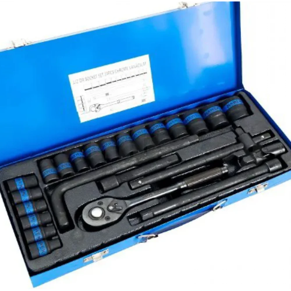 Гедоре с ударни вложки, 24 части, 1/2'' до 24 мм - HW-2033