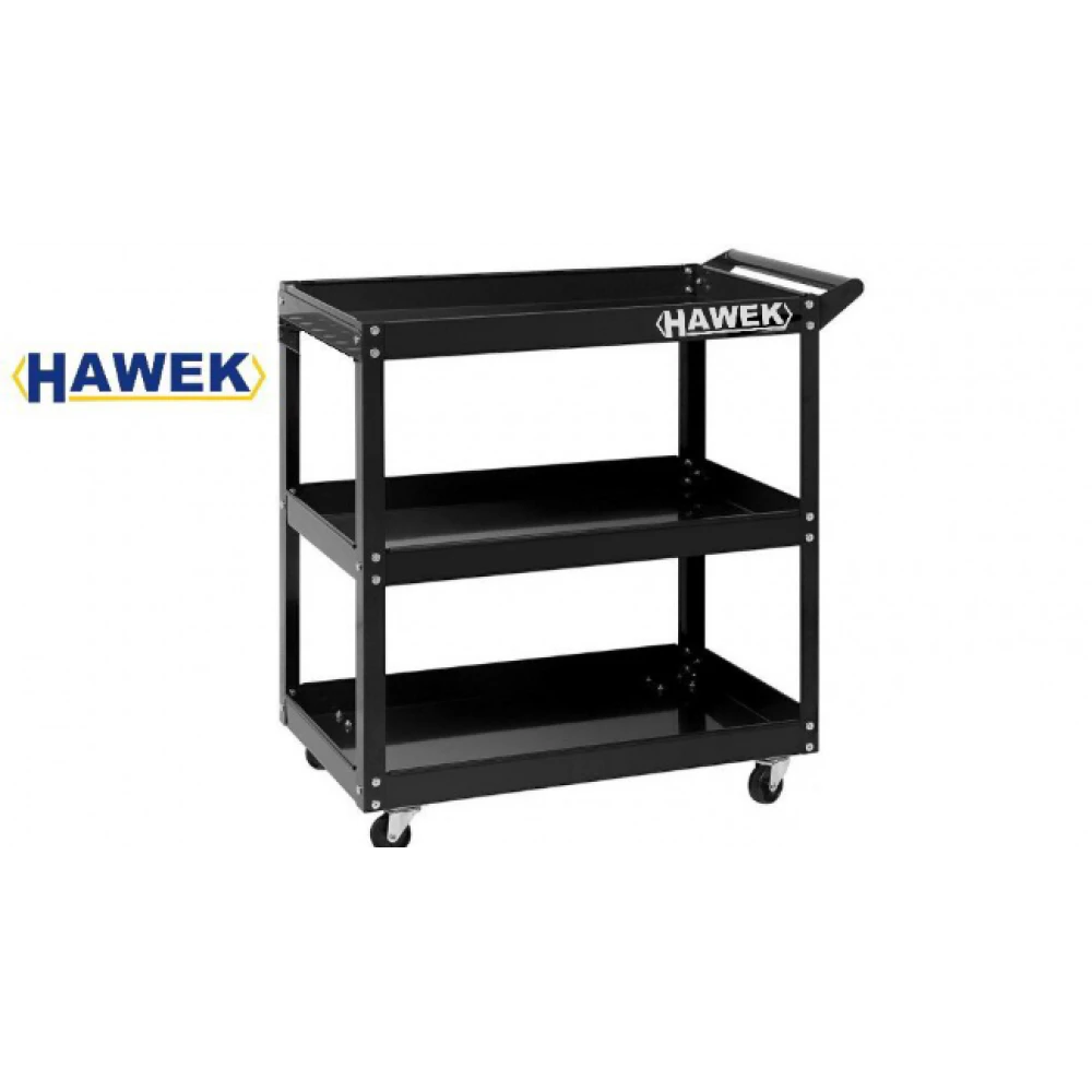 Количка за инструменти с три рафта - синя и черна - HW-2036