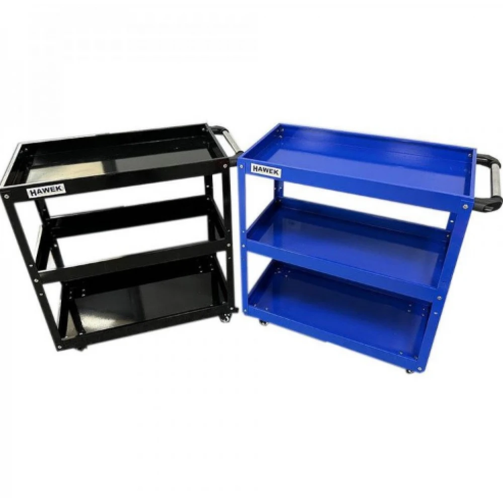 Количка за инструменти с три рафта - синя и черна - HW-2036