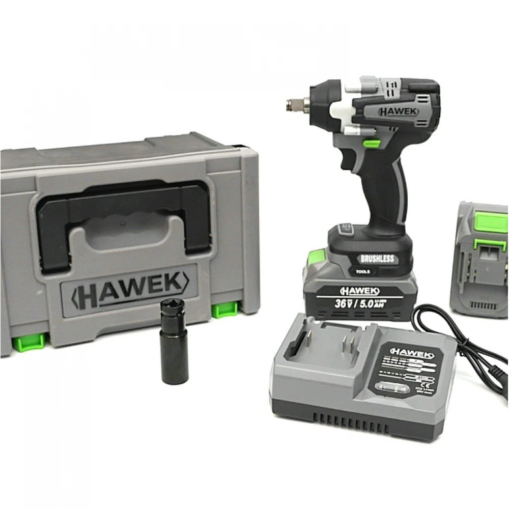 Комбиниран акумулаторен ударен гайковерт - винтоверт, 36V, 5Ah - HW-2037