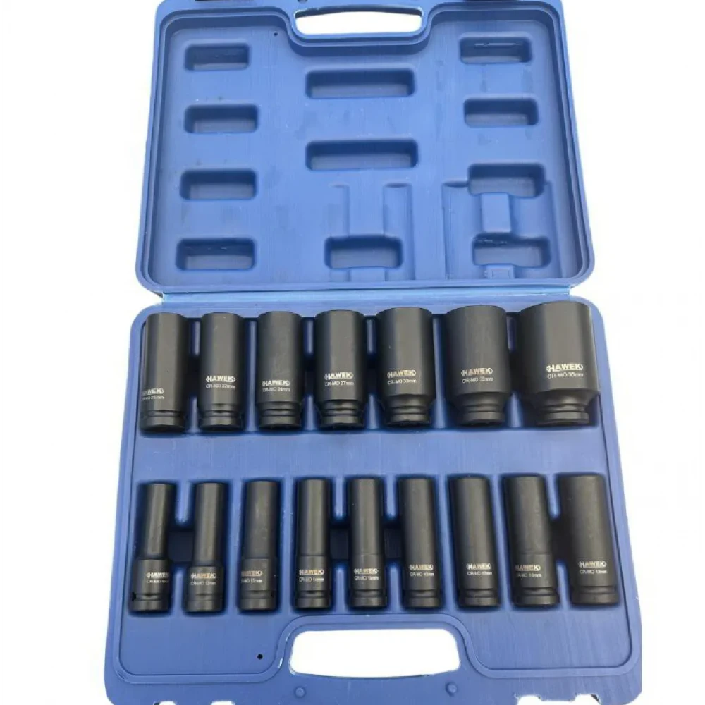 Комплект ударни вложки, 16 части, 1/2'' (10 – 36 мм) - HW-2045