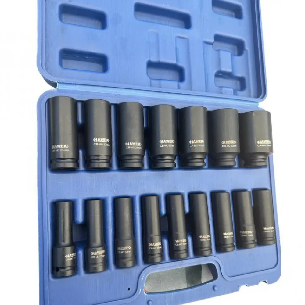 Комплект ударни вложки, 16 части, 1/2'' (10 – 36 мм) - HW-2045