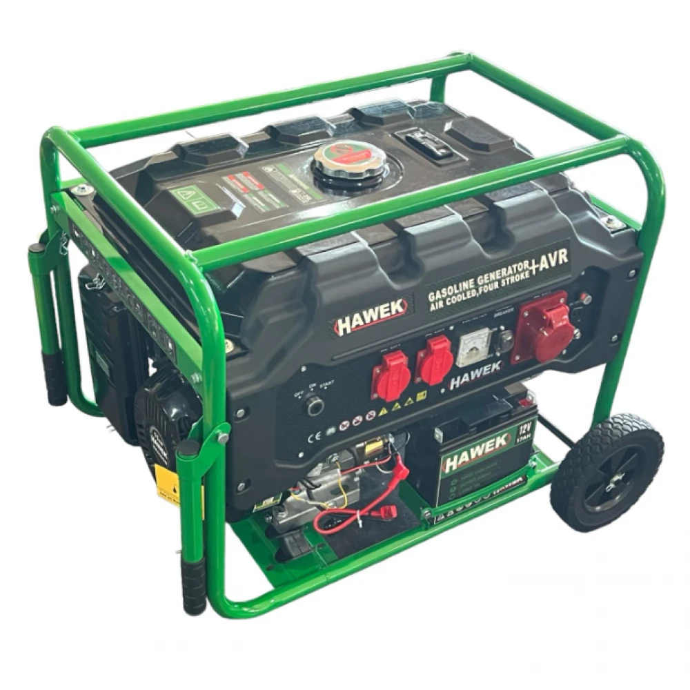 Монофазен бензинов четиритактов генератор за ток, 6,5 kW – Агрегат - HW-2051
