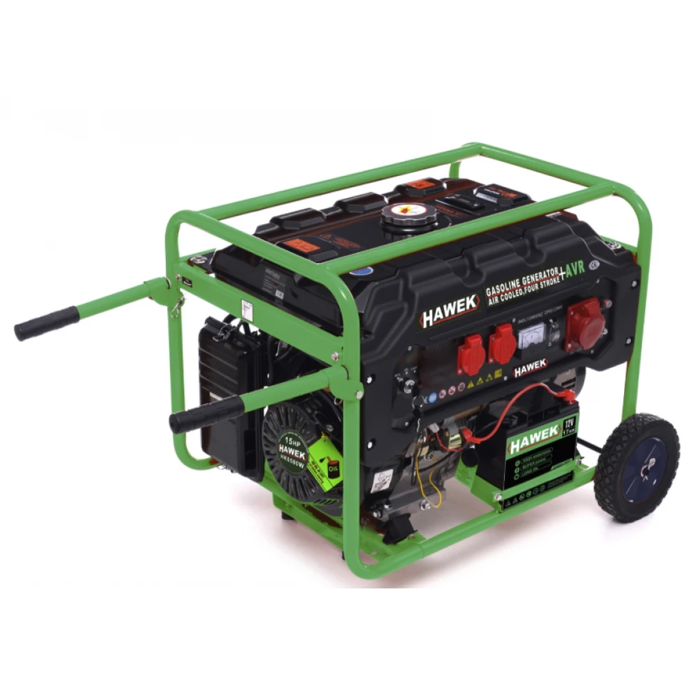 Монофазен бензинов четиритактов генератор за ток, 6,5 kW – Агрегат - HW-2051