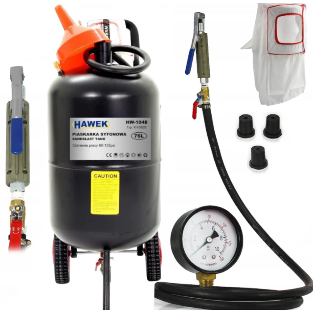 Пневматична пясъкоструйка, 76 литра - HW-2064