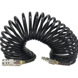 Полиуретанов спирален маркуч за въздух с бързи връзки, 10 м / 10 х 14 мм - HW-2069