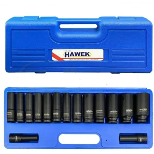 Ковани ударни вложки 1/2″ удължени (10 – 32 мм) 15 части - HW-2084