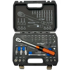 Професионален динамометричeн ключ в комплект с аксесоари 32 части 1/4” 5 – 25Nm - HW-2091