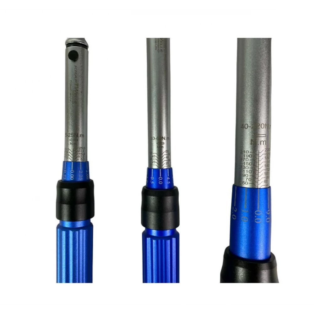 Комплект динамометрични ключове 3 части 1/4'', 3/8'' и 1/2'' в метален куфар - HW-2094