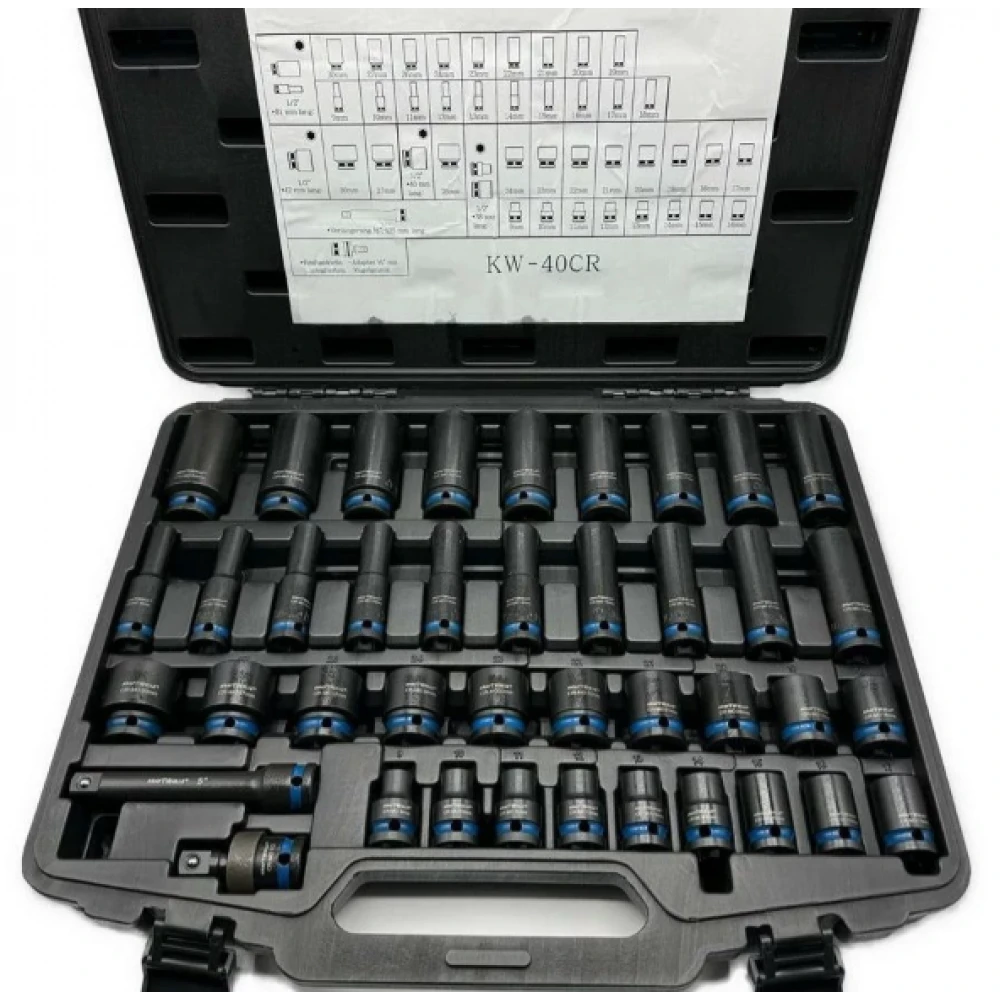 Комплект ударни вложки 1/2″ 40 части - HW-2099