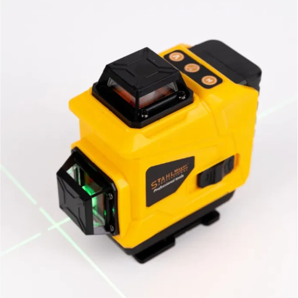 4D лазерен нивелир с 16 линии (четири точков), самонивелиращ се, със зелен лазер - HW-2117