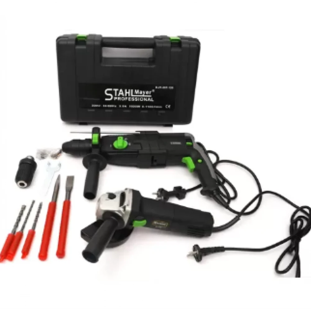 Комплект от перфоратор и ъглошлайф 1600W - HW-2152