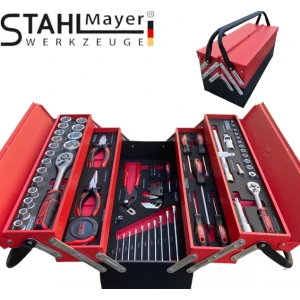 Сгъваем метален куфар с инструменти, 86 части - HW-2180