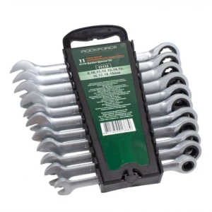 Комплект звездогаечни тресчотни ключове, 11 части - HW-2260