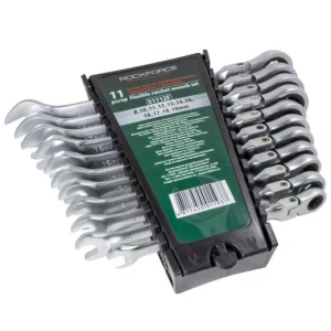 Комплект звездогаечни тресчотни ключове с чупещо рамо, 11 части - HW-2262