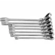 Комплект звездогаечни тресчотни ключове с чупещо рамо, 7 части - HW-2263