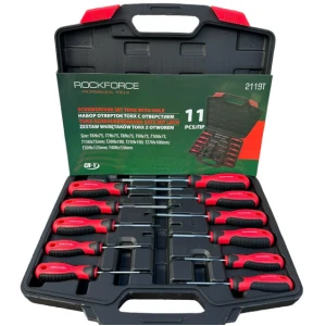 Комплект отвертки торкс с отвор, 11 части - HW-2273