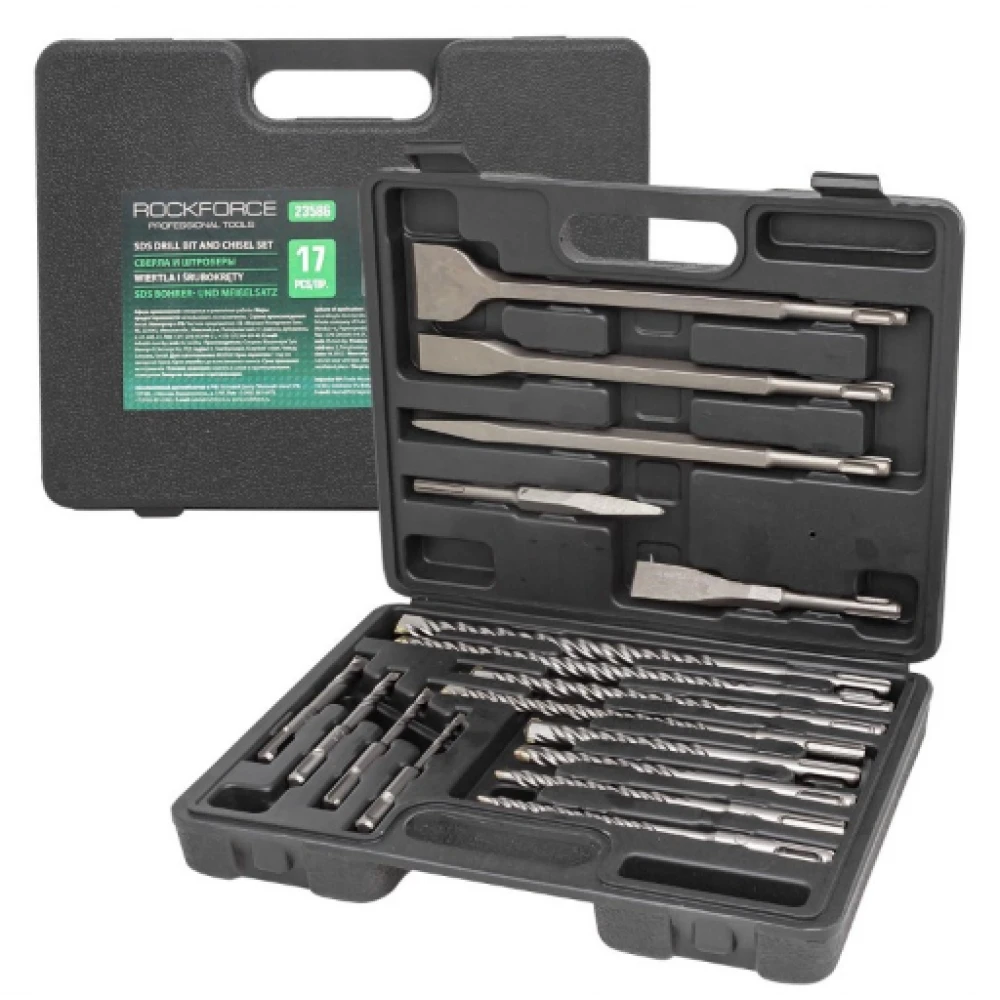 Комплект свредла и длета, 17 части - HW-2277