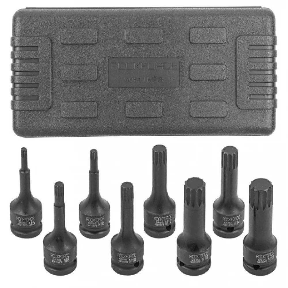 Комплект ударни битове 1/2'' – сплин, 8 части - HW-2281