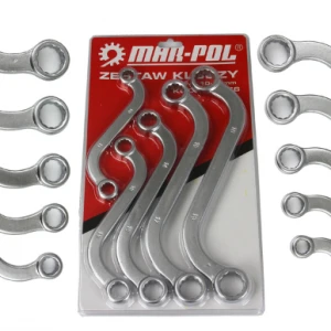 Звездогаечни S–образни ключове 10 – 19 мм, 5 части - HW-2345