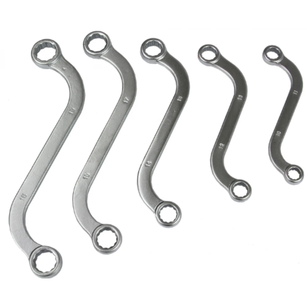 Звездогаечни S–образни ключове 10 – 19 мм, 5 части - HW-2345