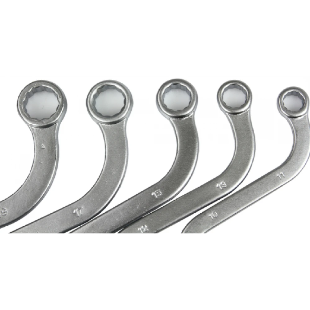 Звездогаечни S–образни ключове 10 – 19 мм, 5 части - HW-2345