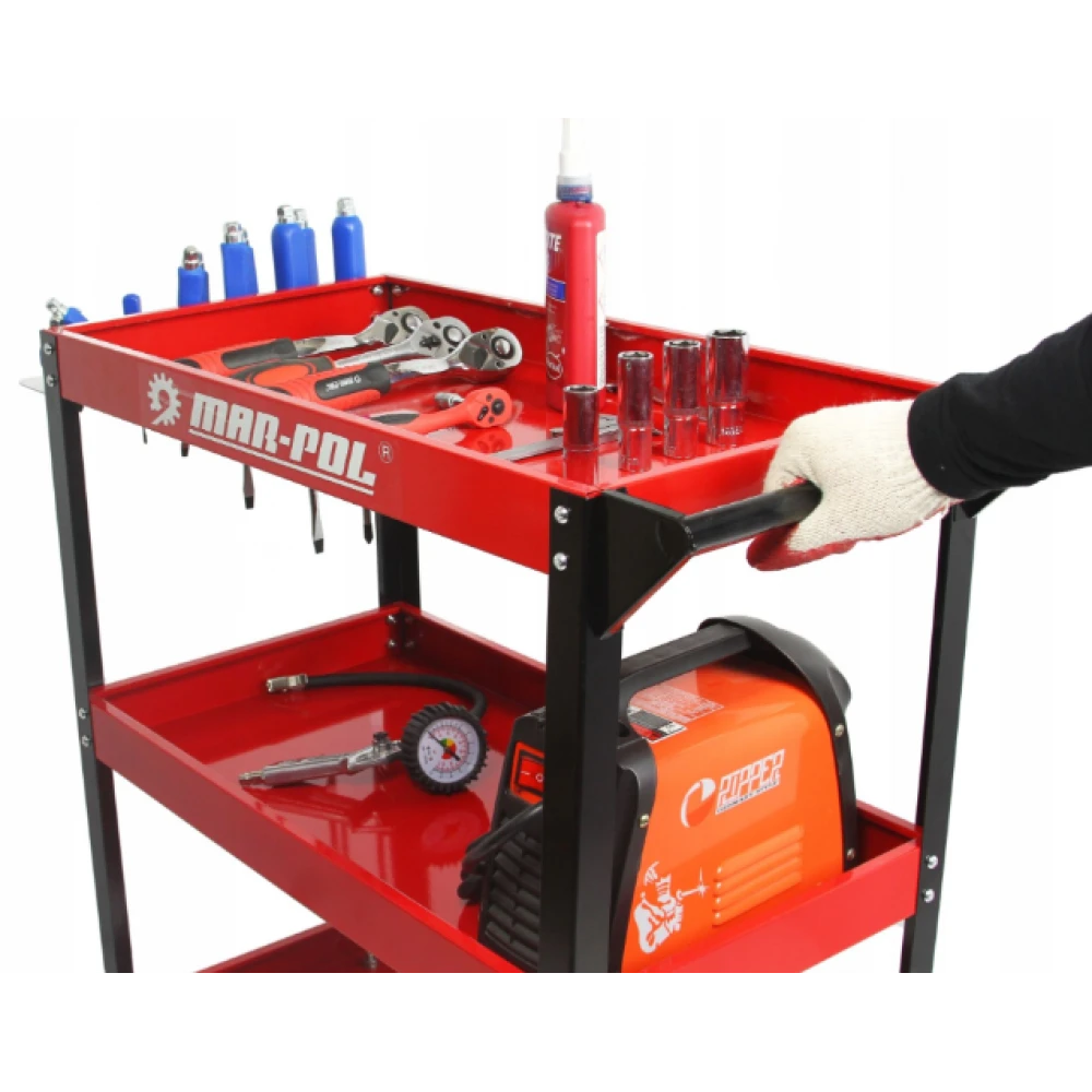 Количка за инструменти с 3 рафта и поставка за отвертки - HW-2355